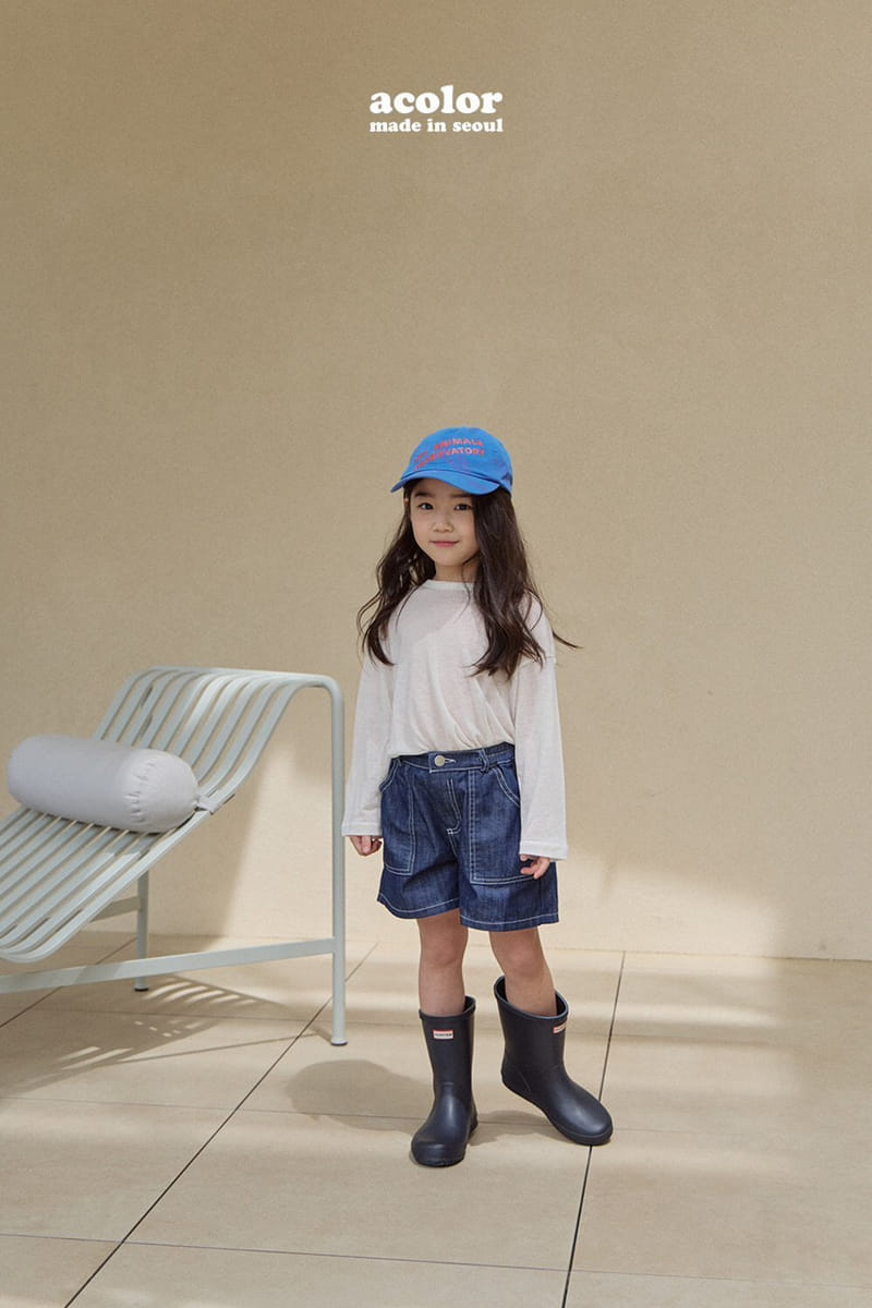 Acolor - Korean Children Fashion - #childofig - Summer Tencel Tee - 5