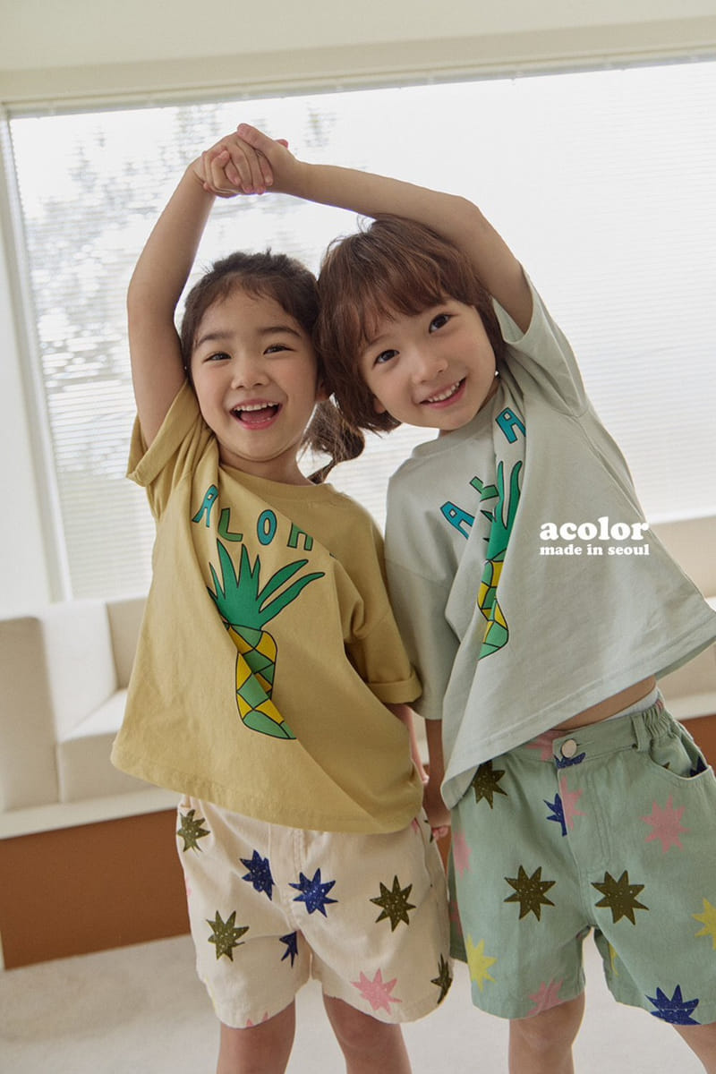 Acolor - Korean Children Fashion - #childofig - Pineapple Tee - 5