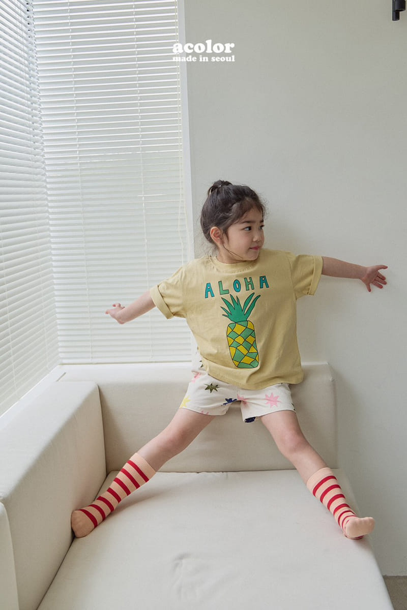 Acolor - Korean Children Fashion - #childofig - Pineapple Tee - 6