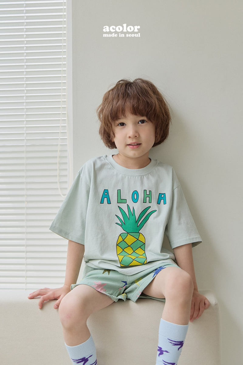 Acolor - Korean Children Fashion - #childrensboutique - Pineapple Tee - 7