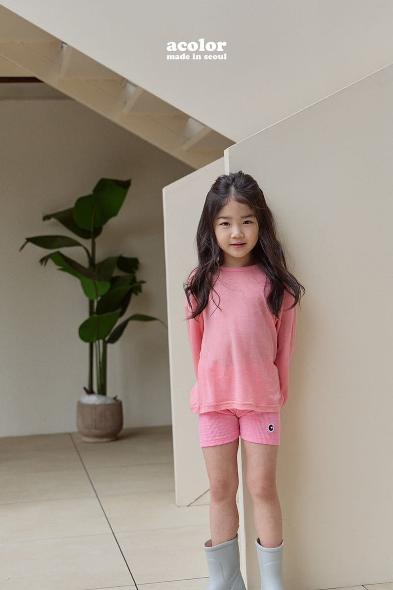 Acolor - Korean Children Fashion - #designkidswear - Summer Tencel Tee - 7