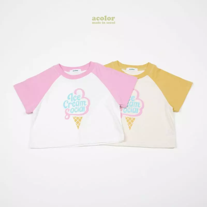 Acolor - Korean Children Fashion - #designkidswear - Ice Cream Tee