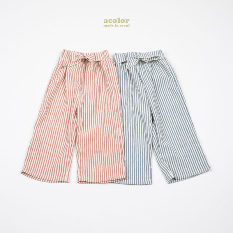 Acolor - Korean Children Fashion - #designkidswear - Stripes Pants