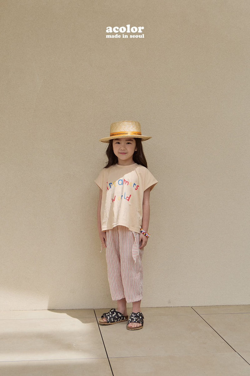 Acolor - Korean Children Fashion - #fashionkids - Stripes Pants - 3