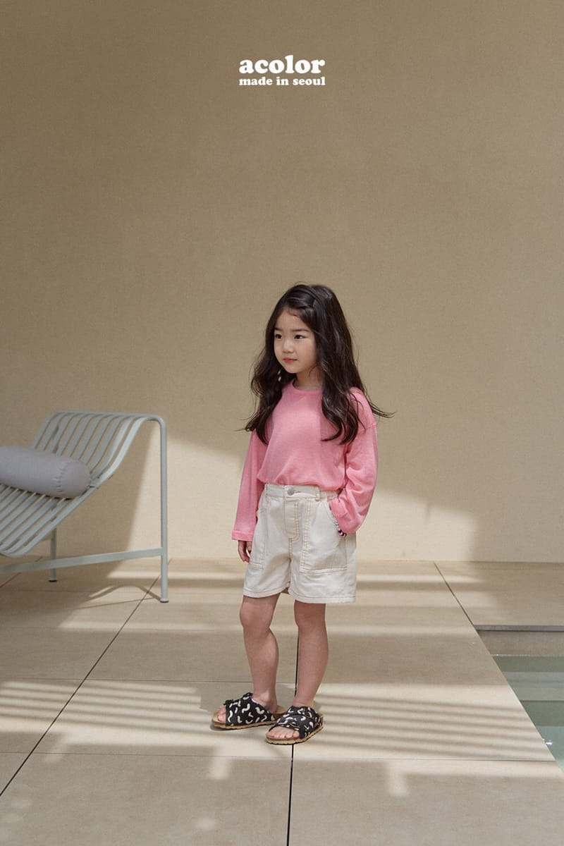 Acolor - Korean Children Fashion - #kidsshorts - Summer Tencel Tee - 10