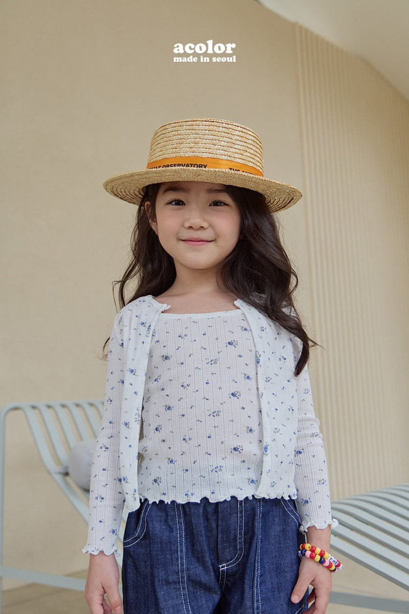 Acolor - Korean Children Fashion - #kidsshorts - Eyelet Summer Cardigan - 8