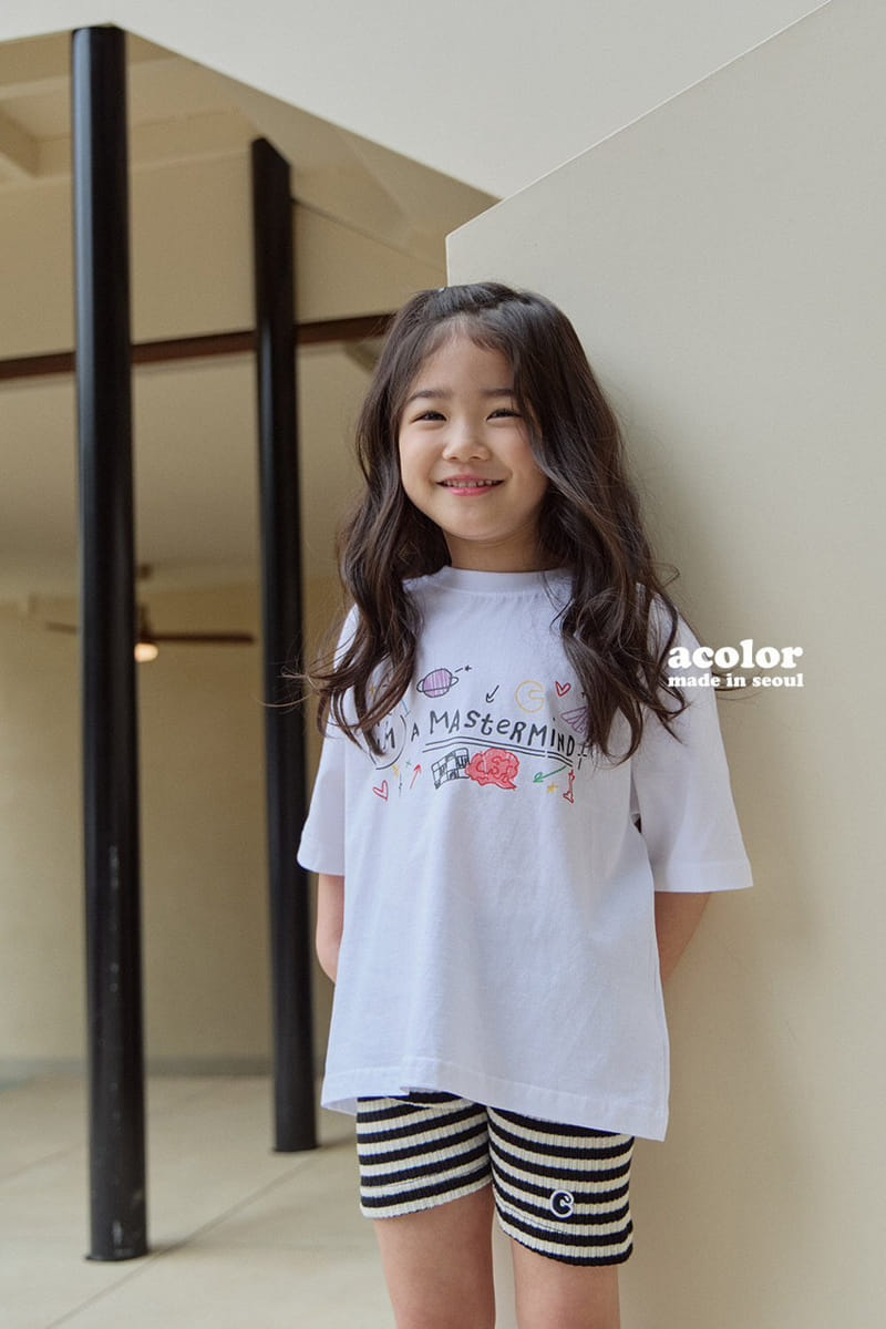 Acolor - Korean Children Fashion - #kidsshorts - Sketch Tee - 2