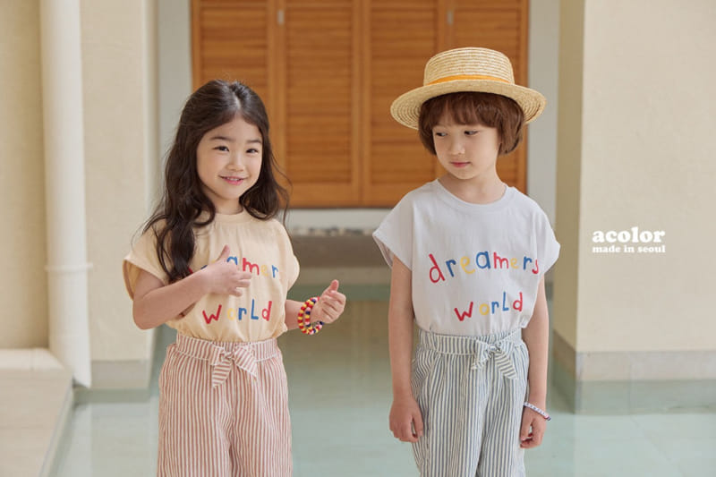 Acolor - Korean Children Fashion - #kidsstore - Stripes Pants - 5