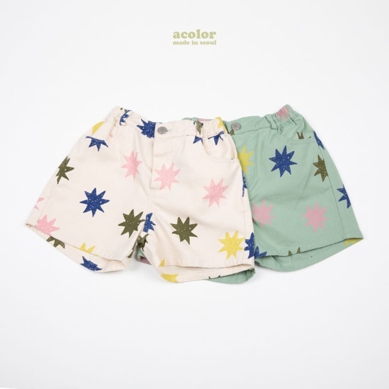 Acolor - Korean Children Fashion - #kidsstore - Star Shorts