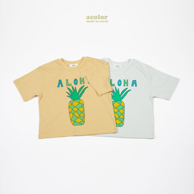 Acolor - Korean Children Fashion - #littlefashionista - Pineapple Tee