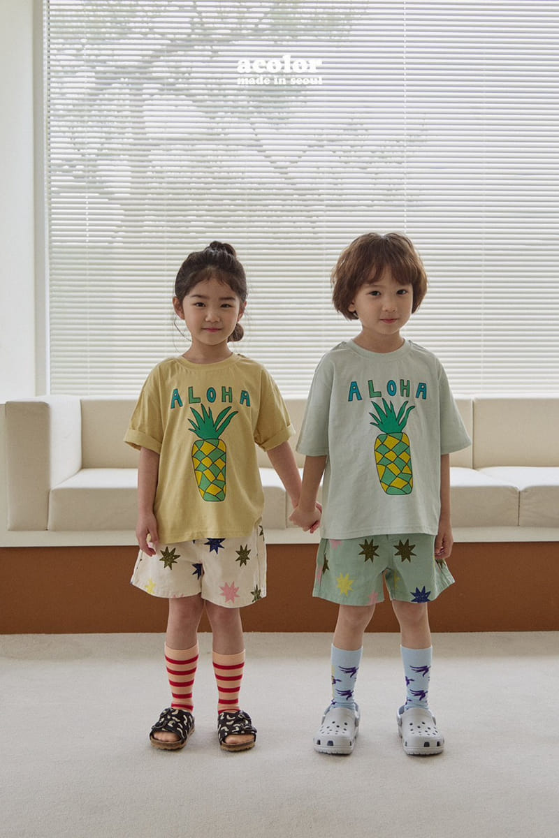 Acolor - Korean Children Fashion - #magicofchildhood - Pineapple Tee - 2