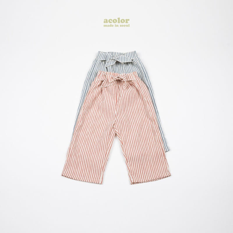 Acolor - Korean Children Fashion - #todddlerfashion - Stripes Pants - 12