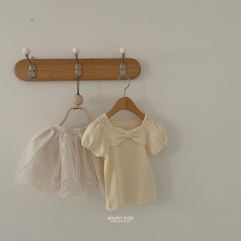 Aladin - Korean Children Fashion - #fashionkids - Lovely Ribbon Tee - 4