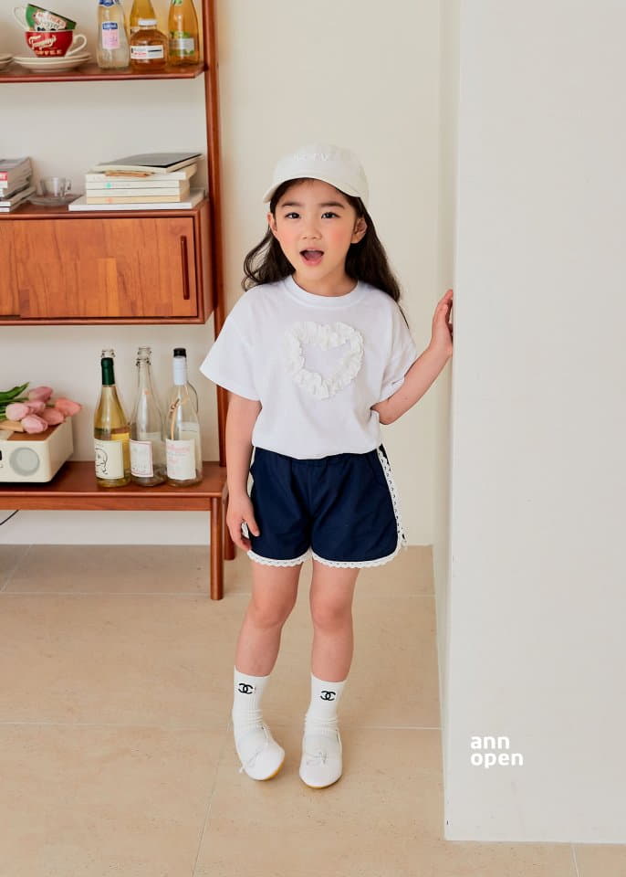 Ann Open - Korean Children Fashion - #Kfashion4kids - Sugar Lace Heart Tee - 12