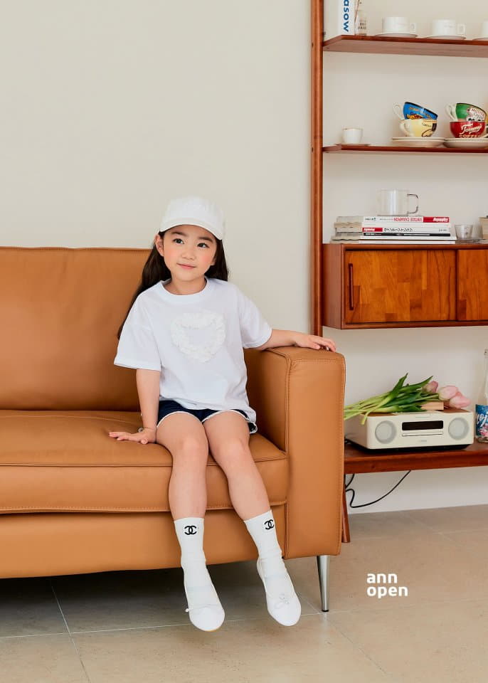 Ann Open - Korean Children Fashion - #discoveringself - Sugar Lace Heart Tee - 7