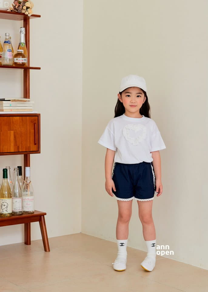 Ann Open - Korean Children Fashion - #fashionkids - Sugar Lace Heart Tee - 8