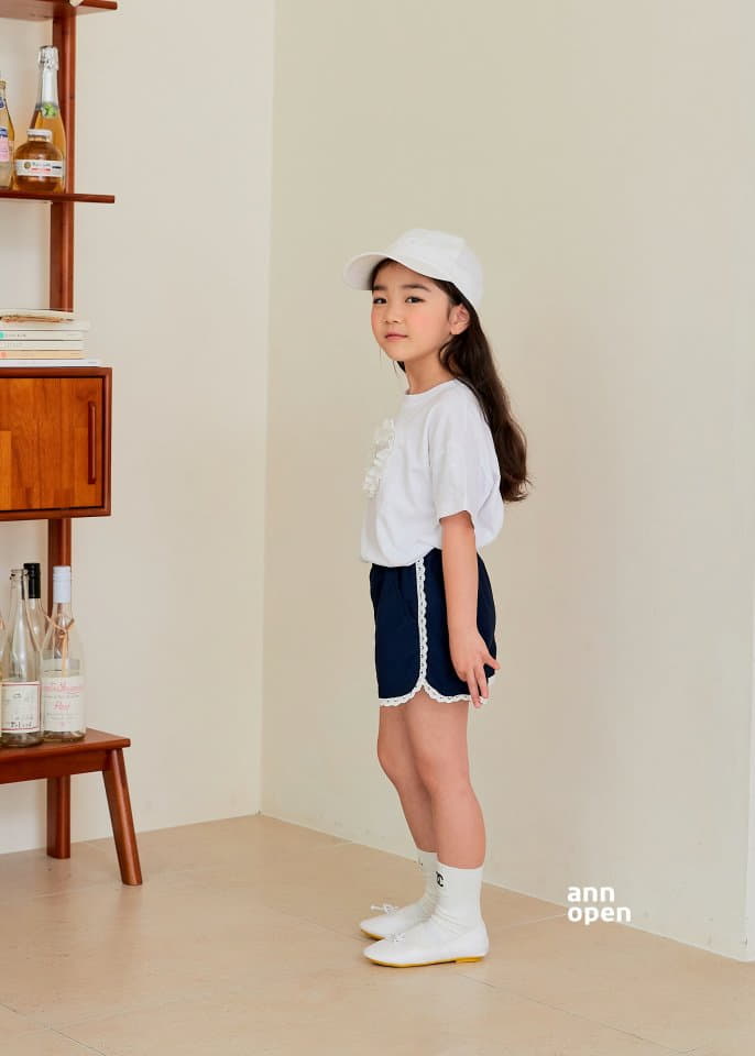 Ann Open - Korean Children Fashion - #kidsshorts - Sugar Lace Heart Tee - 9