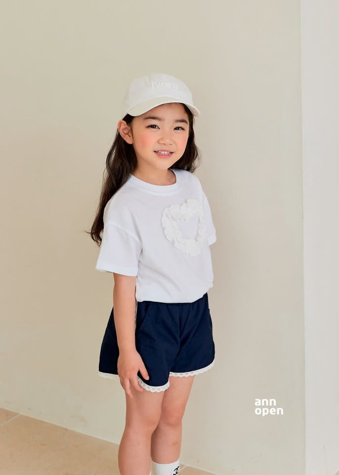 Ann Open - Korean Children Fashion - #kidsstore - Sugar Lace Heart Tee - 10