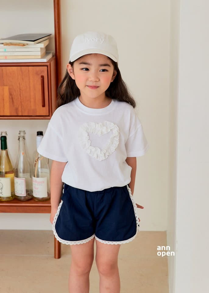 Ann Open - Korean Children Fashion - #kidzfashiontrend - Sugar Lace Heart Tee - 11
