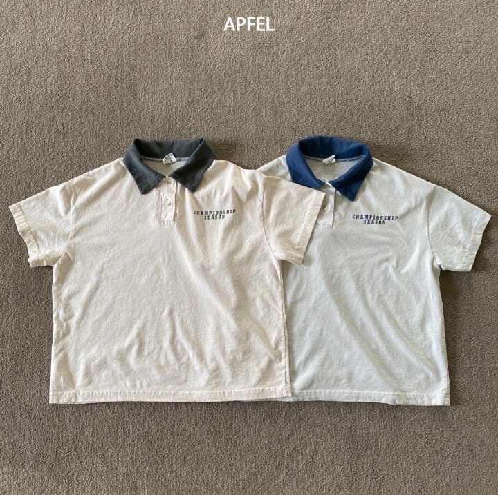 Apfel - Korean Children Fashion - #kidzfashiontrend - Season Collar Tee