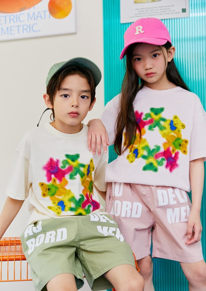 Apple Smile - Korean Children Fashion - #todddlerfashion - Round Bear Tee - 6