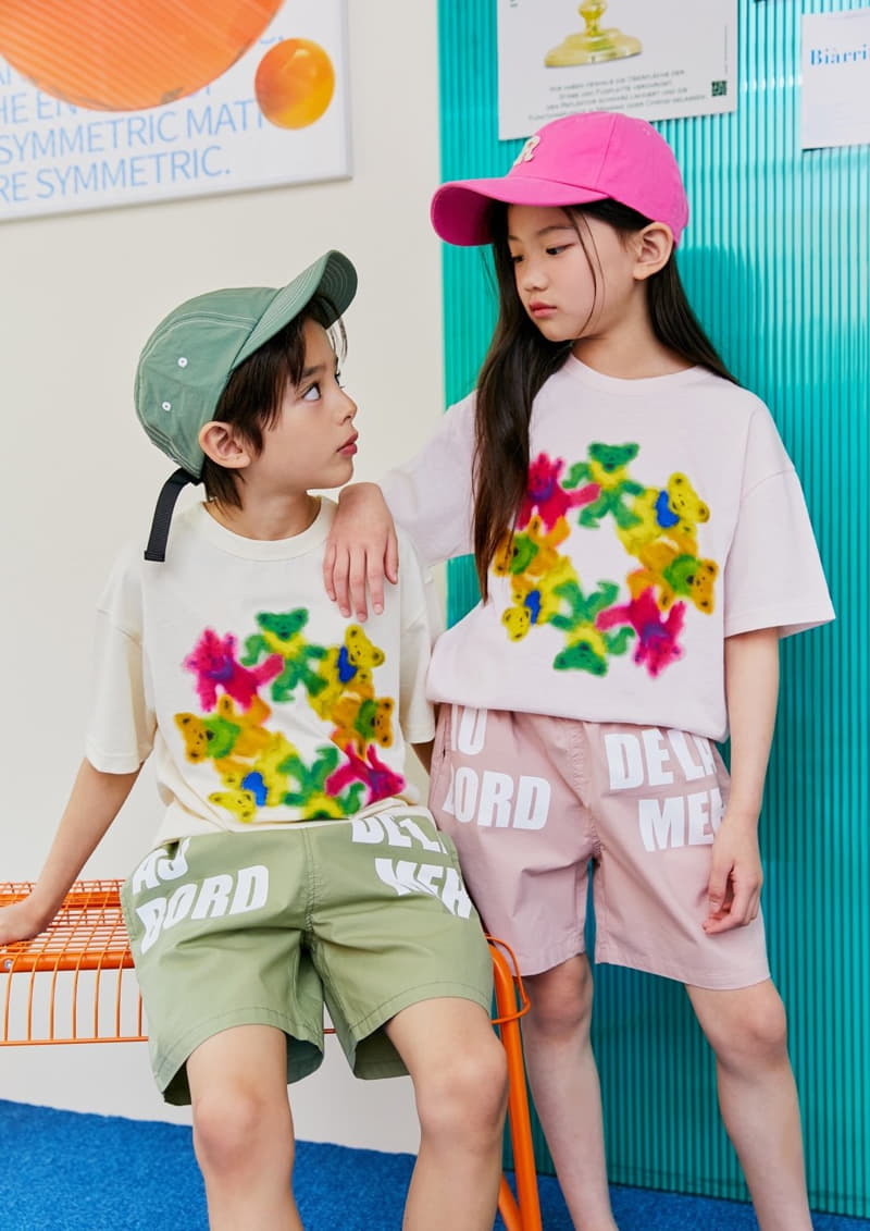 Apple Smile - Korean Children Fashion - #toddlerclothing - Round Bear Tee - 7