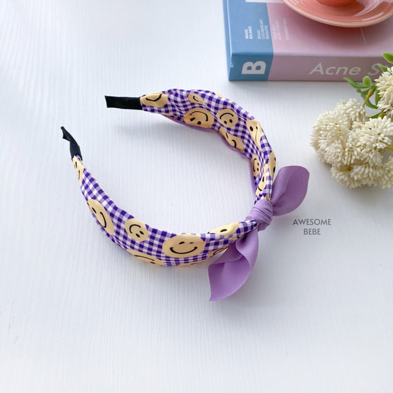 Awesome Bebe - Korean Children Fashion - #Kfashion4kids - Color Check Smile Ribbon Hairband - 9