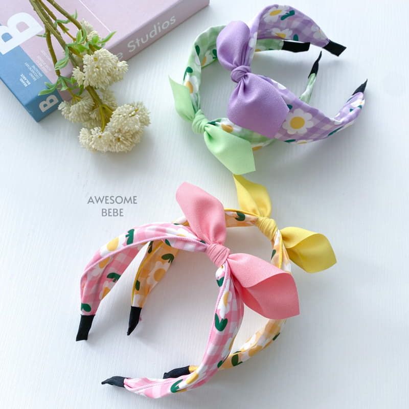 Awesome Bebe - Korean Children Fashion - #discoveringself - Color Daisy Ribbon Hairband - 3