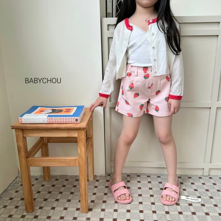 Babychou - Korean Children Fashion - #childofig - Strawberry Shorts - 10