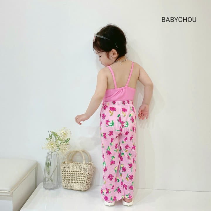 Babychou - Korean Children Fashion - #childofig - Flower Pleats Pants - 9