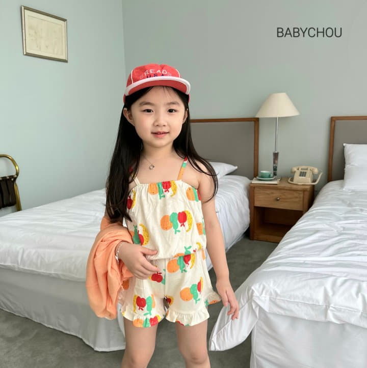 Babychou - Korean Children Fashion - #fashionkids - Fruit Top Bottom Set - 8