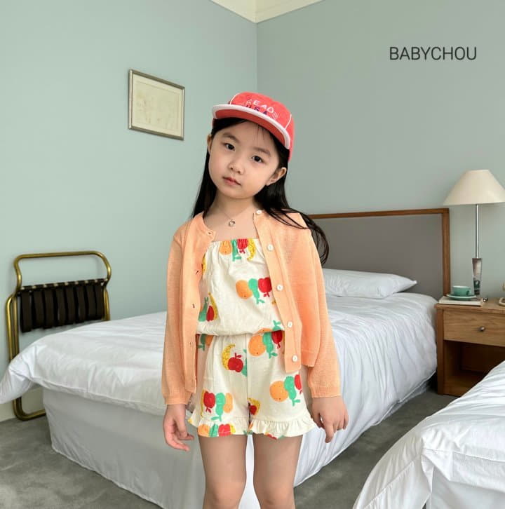 Babychou - Korean Children Fashion - #kidzfashiontrend - Fruit Top Bottom Set - 11