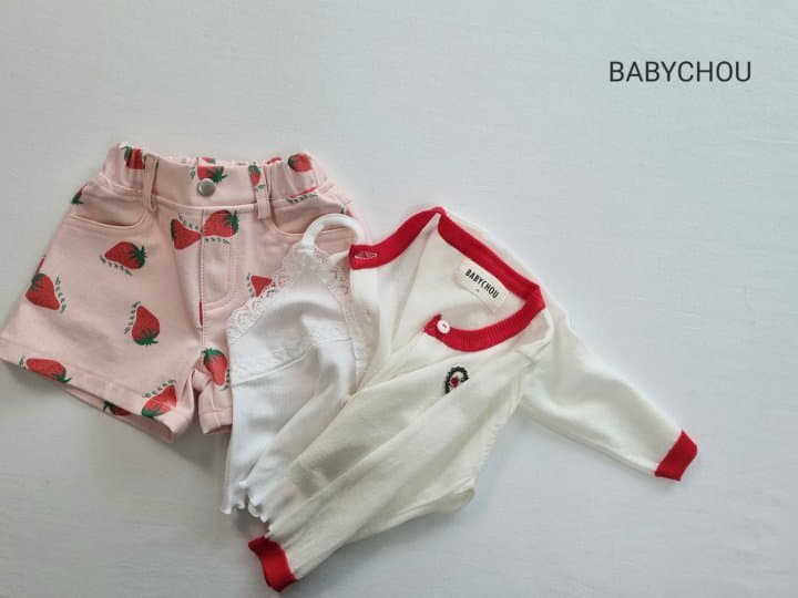 Babychou - Korean Children Fashion - #littlefashionista - Strawberry Shorts - 3