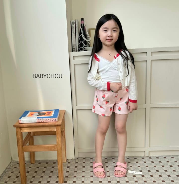 Babychou - Korean Children Fashion - #littlefashionista - Strawberry Shorts - 4