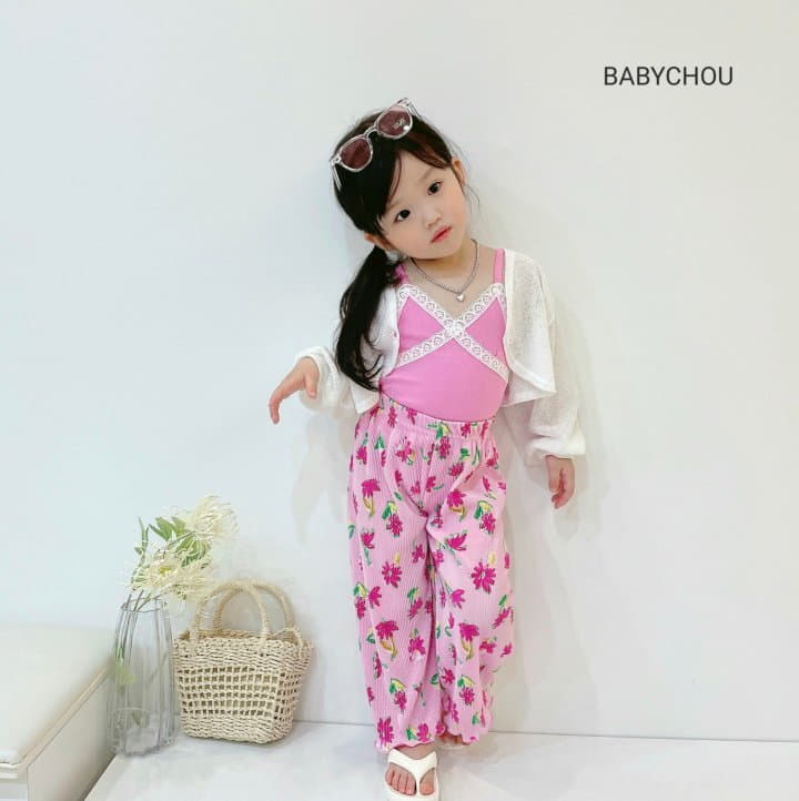 Babychou - Korean Children Fashion - #magicofchildhood - Flower Pleats Pants - 4