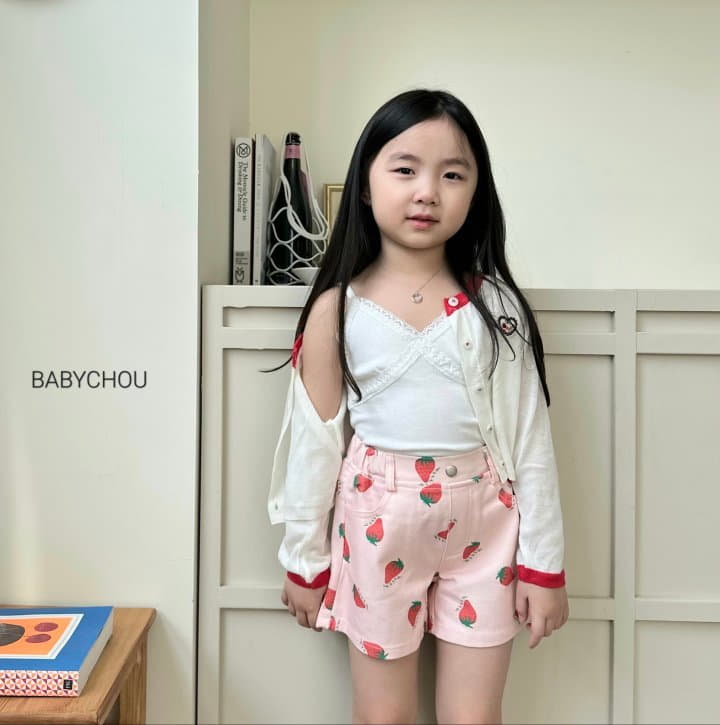 Babychou - Korean Children Fashion - #prettylittlegirls - Strawberry Shorts - 6