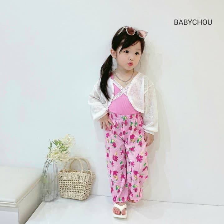 Babychou - Korean Children Fashion - #prettylittlegirls - Flower Pleats Pants - 5