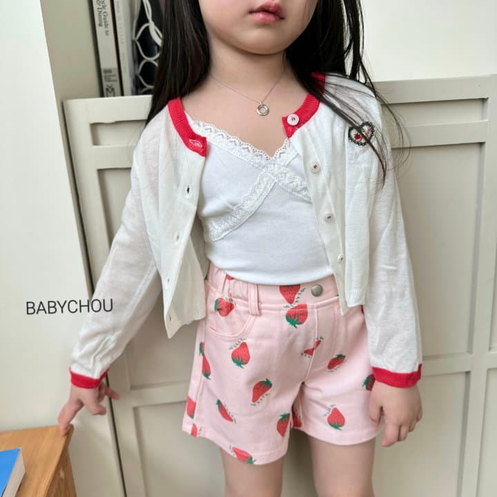 Babychou - Korean Children Fashion - #stylishchildhood - Strawberry Shorts - 9