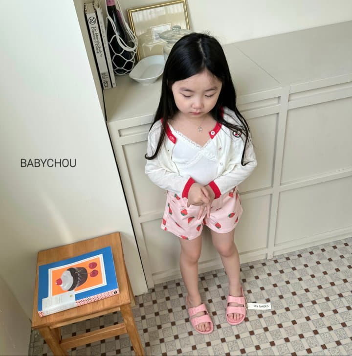 Babychou - Korean Children Fashion - #todddlerfashion - Strawberry Shorts - 7