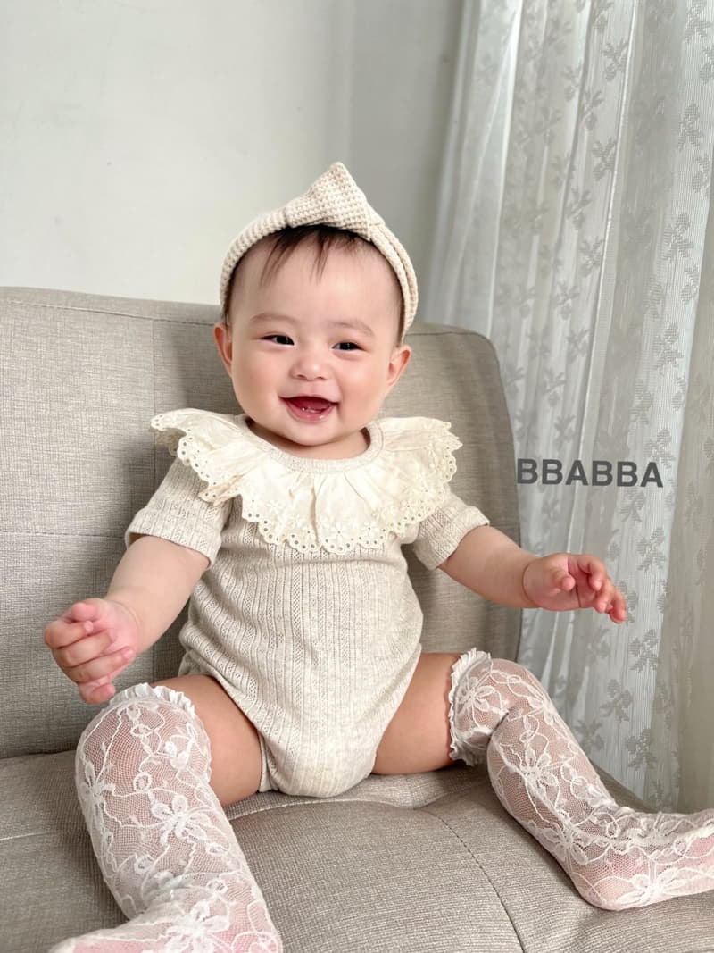 Bbabba - Korean Baby Fashion - #babyclothing - Baby Frill Eyelet Bodysuit - 8