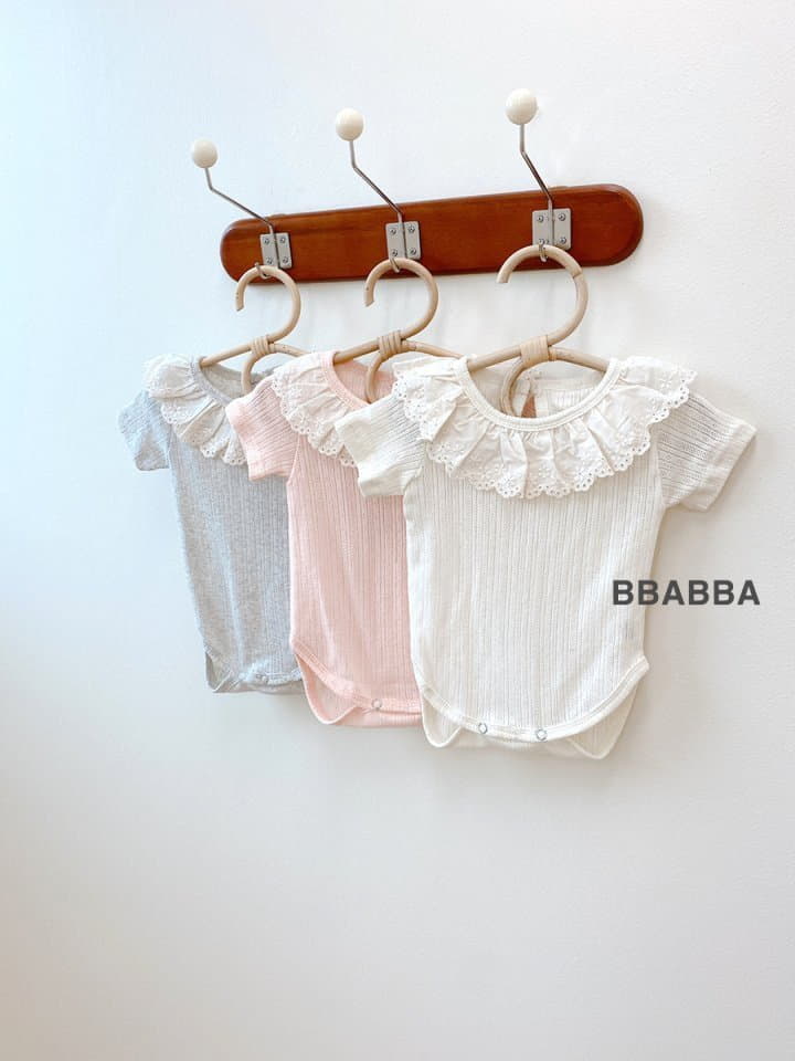 Bbabba - Korean Baby Fashion - #babyoutfit - Baby Frill Eyelet Bodysuit