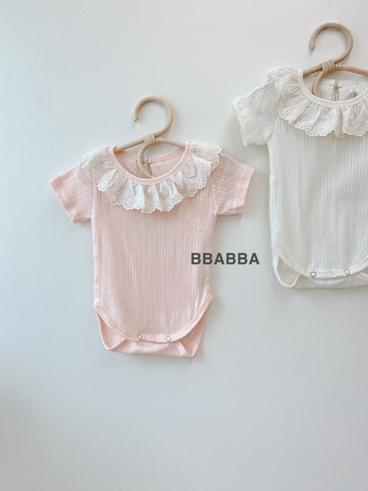 Bbabba - Korean Baby Fashion - #onlinebabyboutique - Baby Frill Eyelet Bodysuit - 3