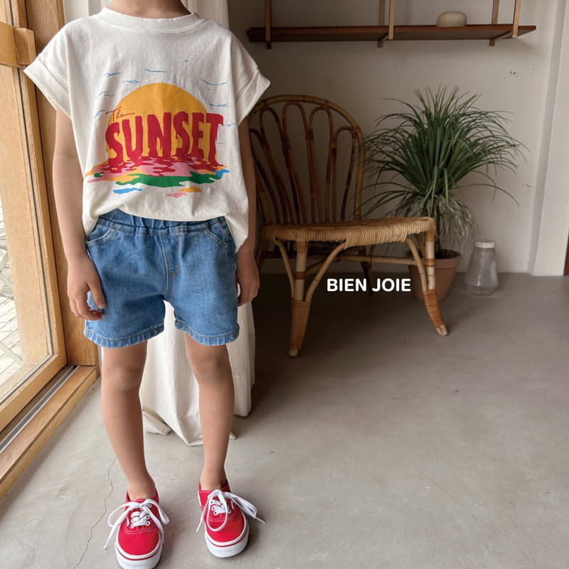 Bien Joie - Korean Children Fashion - #fashionkids - Sunset Roll-up Tee - 5