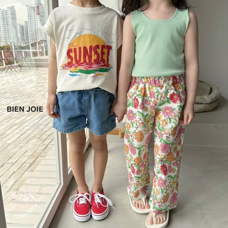 Bien Joie - Korean Children Fashion - #kidzfashiontrend - Sunset Roll-up Tee - 8