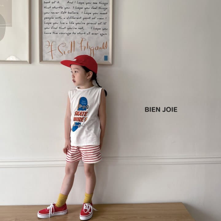 Bien Joie - Korean Children Fashion - #toddlerclothing - Tomi Stripes Shorts - 5