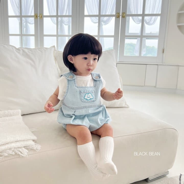 Black Bean - Korean Baby Fashion - #babyboutiqueclothing - Cloud Dungarees Set - 5