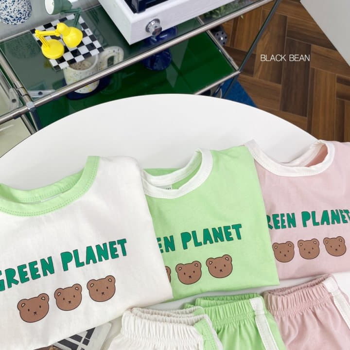 Black Bean - Korean Children Fashion - #childofig - Green Top Bottom Set - 6