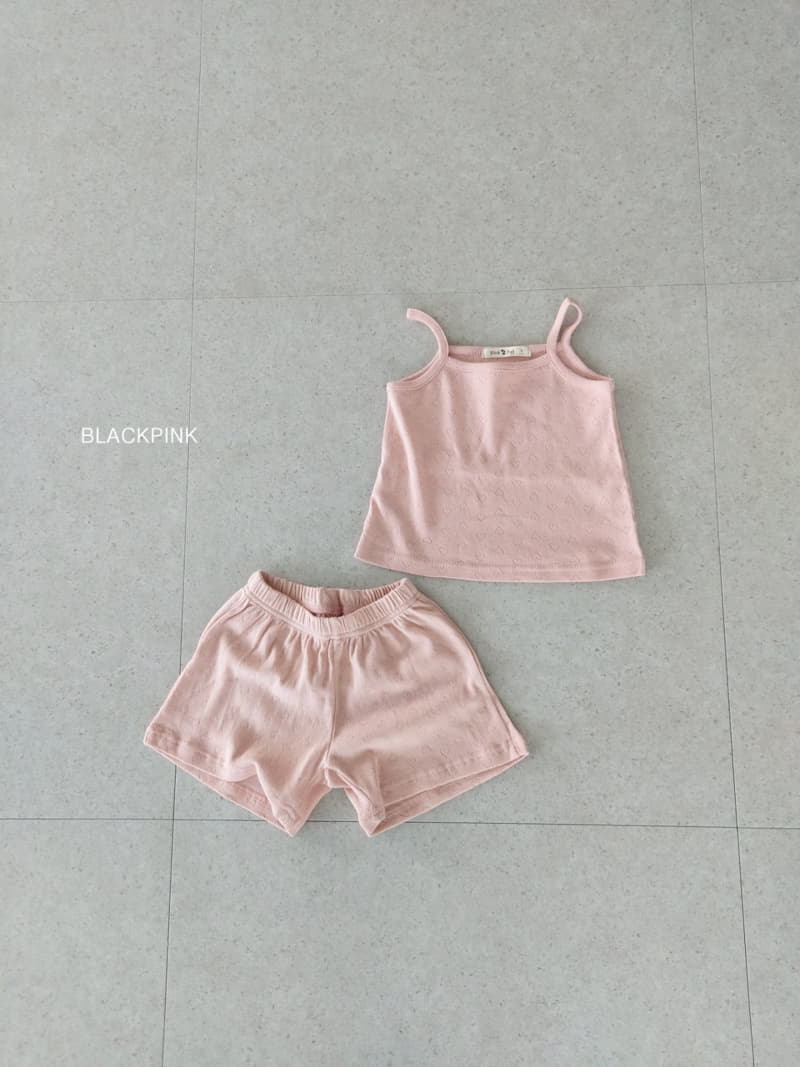 Black Pink - Korean Children Fashion - #childofig - Lovely String Sleeveless Top Bottom Set - 3