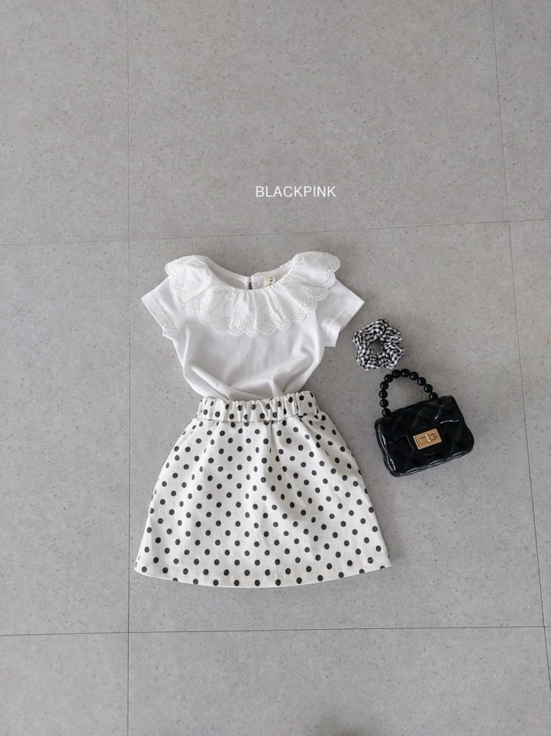 Black Pink - Korean Children Fashion - #childrensboutique - Dot Skirt - 6