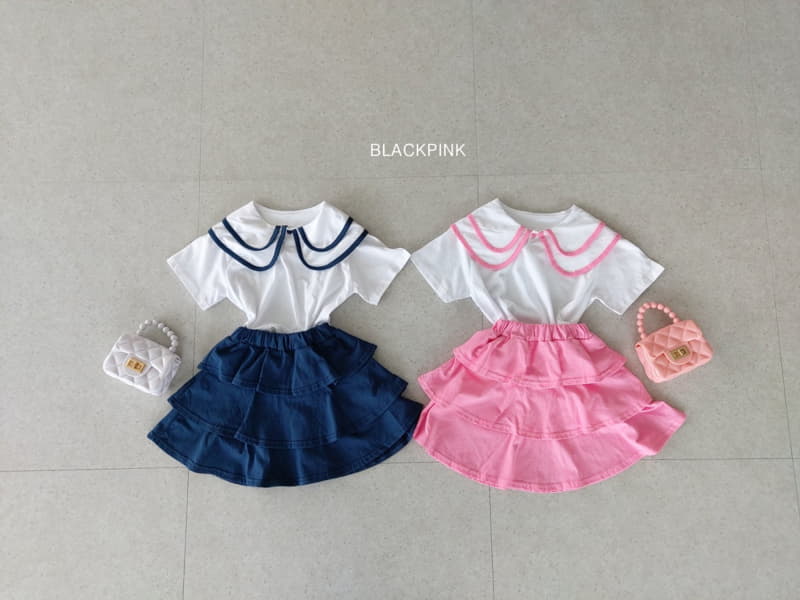 Black Pink - Korean Children Fashion - #discoveringself - Twice Cancan Top Bottom Set